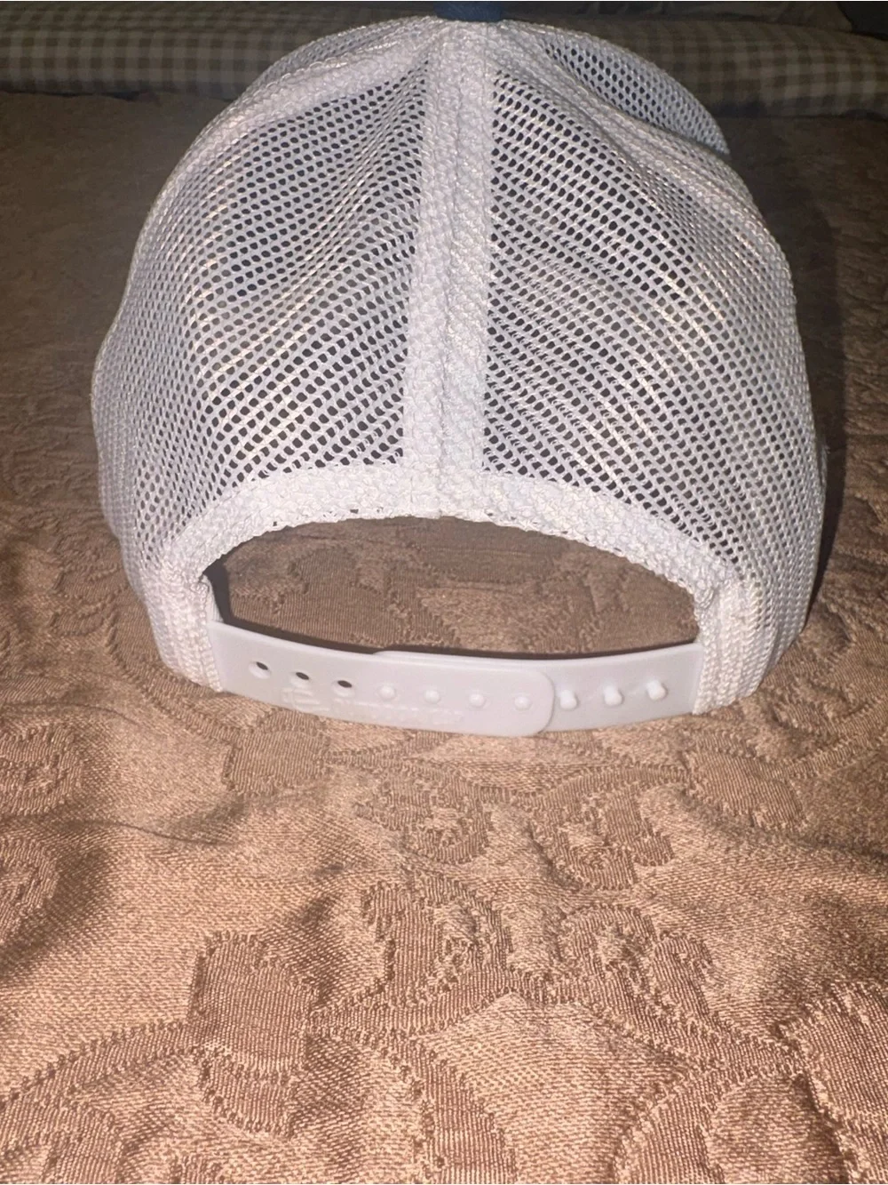 Navy and White Mesh Trucker Cap